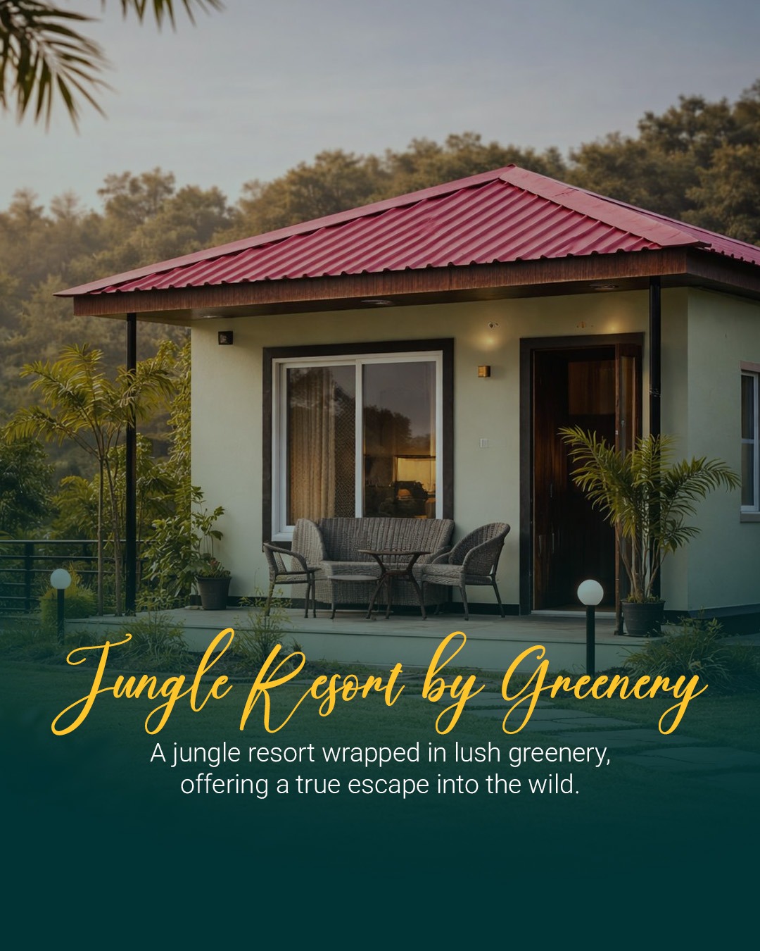 Jungle Resort surrounded by greenery